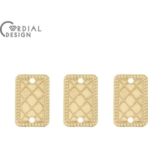 Cordial Design 100Pcs 10*16MM Jewelry Accessories/Connectors/Rectangle Shapes/DIY Charms/Hand Made/Jewelry Findings & Components