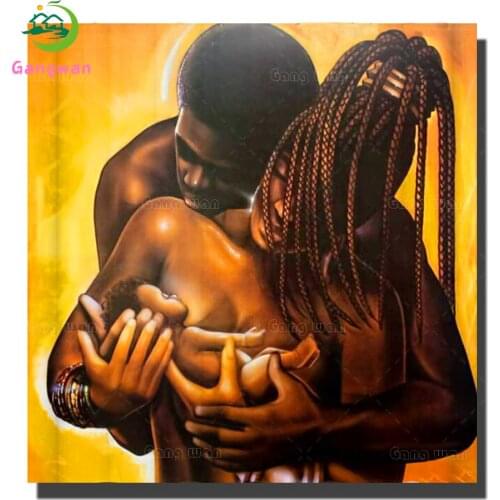 5d diy diamond painting African couple with baby full square round diamond embroidery black portrait for 2020 New arrivals gift