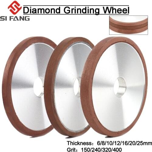 Diamond Grinding Wheel 100mm 5-25thickness parallel Grinder Disc for Mill SharpeningTungsten Steel Carbide Rotary