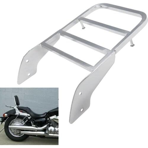 Motorcycle Sissy Bar Luggage Rack For Honda Shadow Steed VLX 600 1999-2007 & Spirit 750 2001-2008 Chrom Aluminum