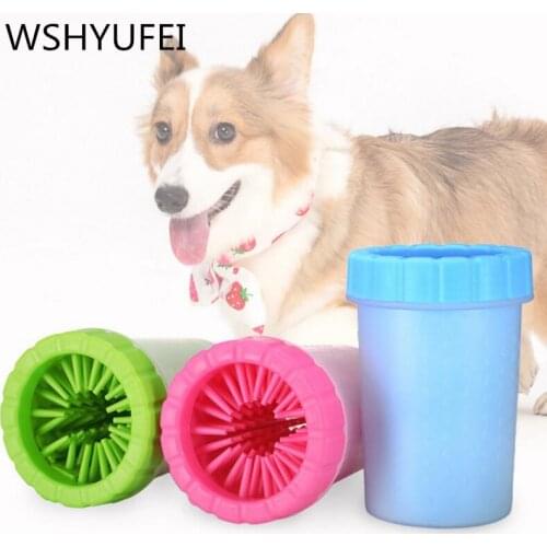 Pet cleaning cup soft silicone comb portable pet foot cup claw cleaning brush fast cleaning dirty cat claw cleaning bucket