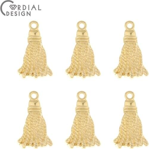 Cordial Design 100Pcs 12*20MM Jewelry Accessories/Hand Made/Tassel Shape/DIY Charms/Jewelry Findings & Components/Pendant