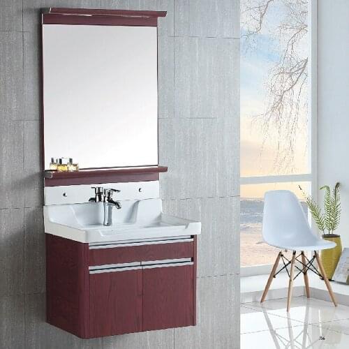 Foshan aluminium material beautiful design bathroom mirror cabinet with light