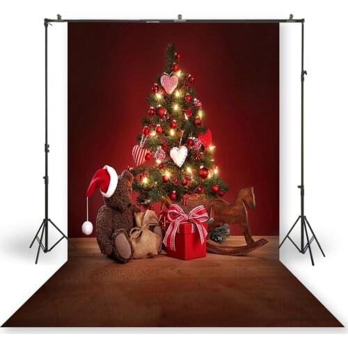 HUAYI Photography Backdrops Christmas Day Celebration Party Decor Photo Background Christmas Holiday Family Backdrop XT-7729