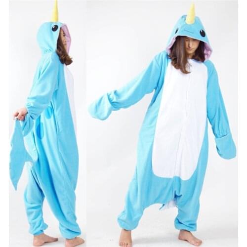 Whale Onesies Adults Men Women Halloween Christmas Carnival Party Fleece Unisex Cosplay Kigurumi Kigu Costumes Jumpsuit