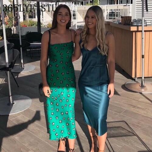 2020 Special Offer New Polyester A-line Sleeveless Dress Zanzea Summer Dress Womens Fashion Emerald Printed V-neck Strap Women