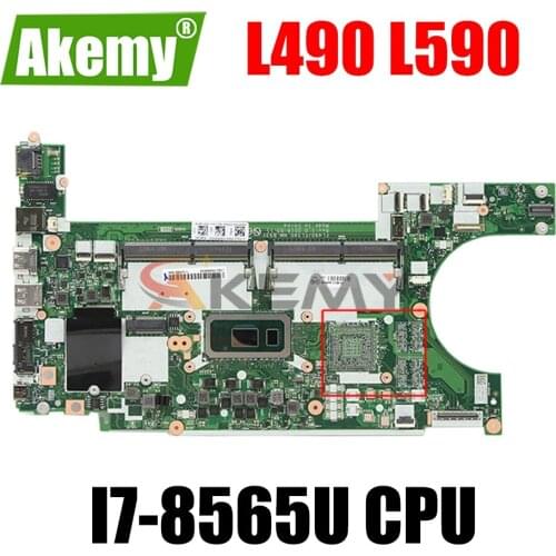 For Lenovo Thinkpad L490 L590 Laptop Motherboard FL490/FL590 NM-B931 Mainboard With I7-8565U CPU DDR4 100% Fully Tested