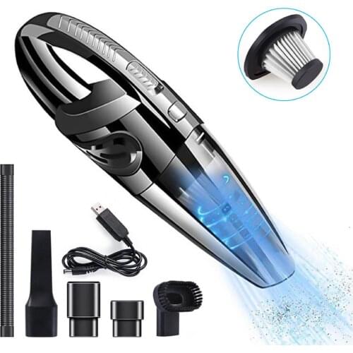 Mini Car Vacuum Cleaner Portable Rechargeable Cleaner Wet Dry Dual Use Handheld Cordless Car Vacuum Cleaners With Charging Cable