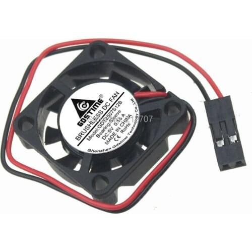2PCS Gdstime DC 5V Dupont 2Pin 25x25x7mm 25mm Mini DC Brushless Cooling Fan