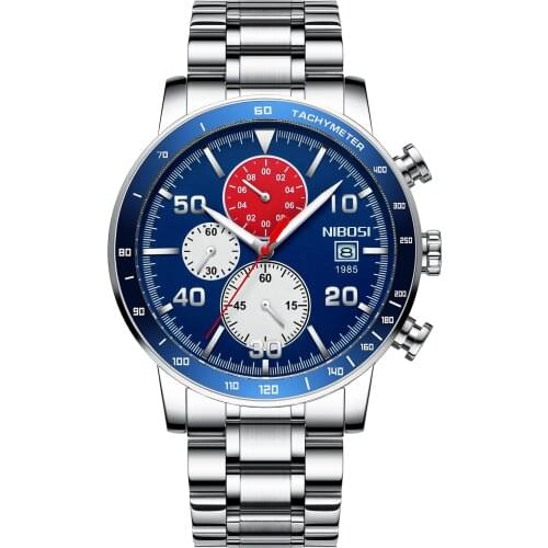 NIBOSI Leather VIP 3 Fashion 2021 Mens Watches Top Brand Luxury Sports Military Quartz Watch Men Relogio Masculino