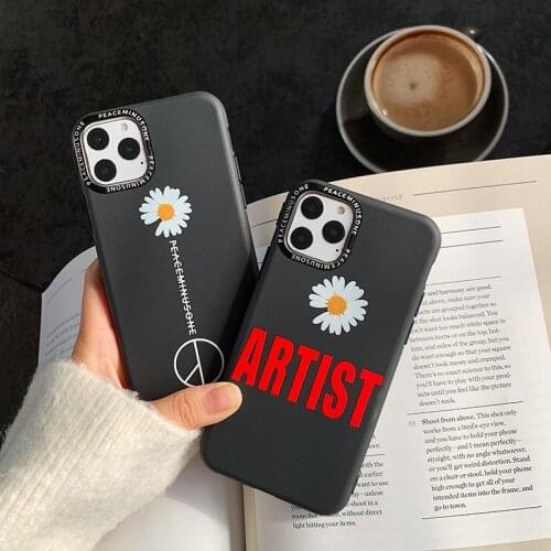 Fashion daisy soft Case For iPhone 11 12 Pro Max mini 7 8 6 6S Plus XR X XS MAX SE 2 Matte silicone phone cover design fundas