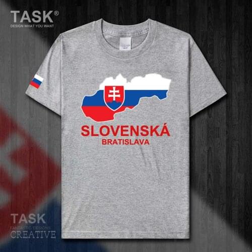 Slovak Republic Slovakia SVK Bratislava Mens T-Shirt New T-shirt Short Sleeve Shirt Clothes Sweatshirt Flag Summer Fashion 50