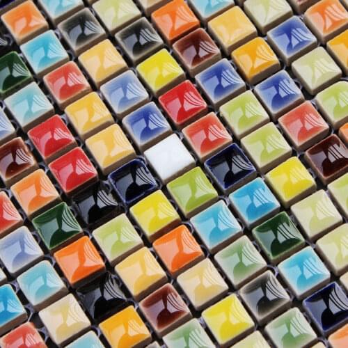 New Fresh Color 10mm Glazed Cremaic Mosaic Wall tile Floor tile for DIY Kitchen backsplash Bathroom showroom balcony counter
