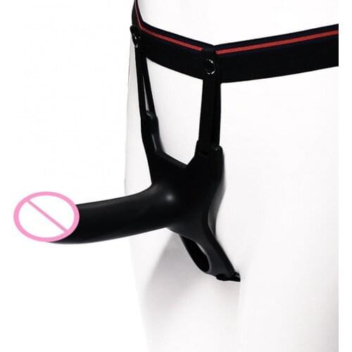 OLO Wearable Dildo Leather Pants Removable Penis Anal Butt Plug for Couple Adult Hollow Lesbian Sex Toy