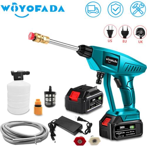 Electric Car Washer Gun High Pressure Cleaner Foam Nozzle For Auto Cleaning Care Cordless Protable Car Wash Spray Gun