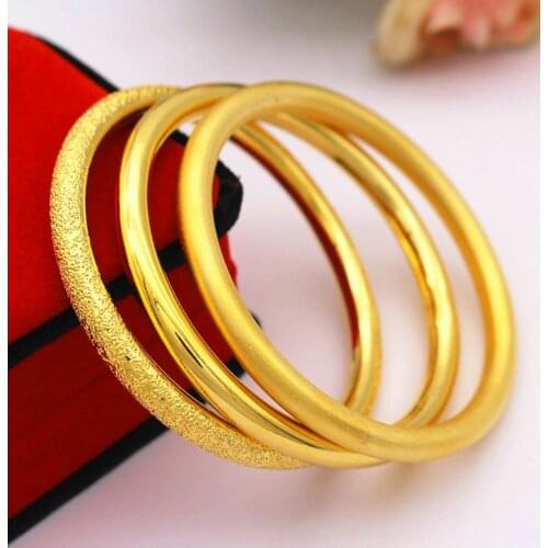 Gold-plated brass bracelet Gold-plated jewelry sand gold ancient bracelet
