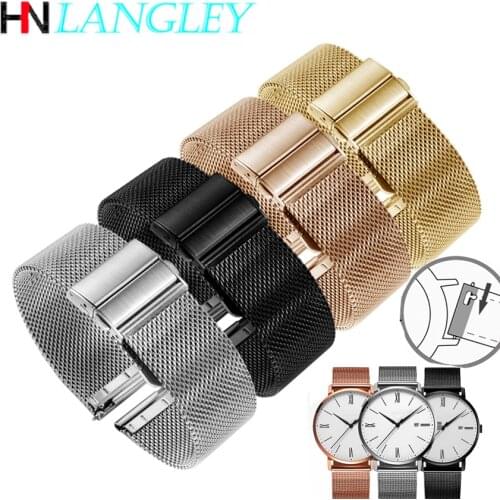 Milanese Watch Band Fine Mesh Watch Strap for Samsung Galaxy Active Watch Stainless Steel Band 16/18/20/22 Mm Width Wriststrap