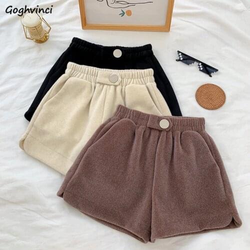 Shorts Women Buttons Solid Coffee Basic Design Cute Ladies Korean Preppy Style Sweet Summer Outerwear Fashion Harajuku Chic New