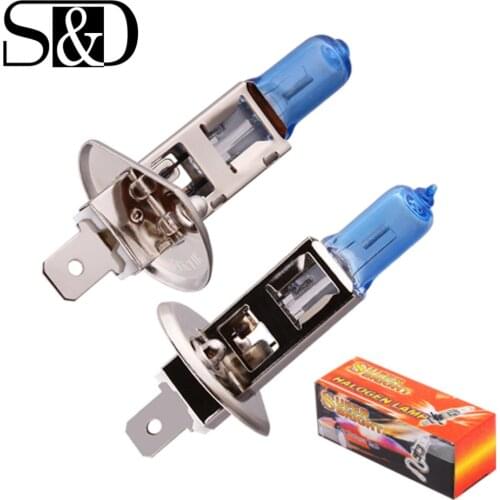 2pcs H1 55W 12V Super Bright White Fog Lights Halogen Bulbs High Power Car Headlight Lamp Car Light Source parking auto
