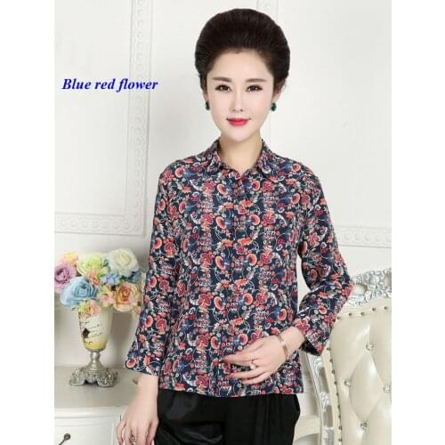 Lady pure silk crepe-de-chine turn-down collar shirt,100% silk nine sleeve print blouse women,with gift mask