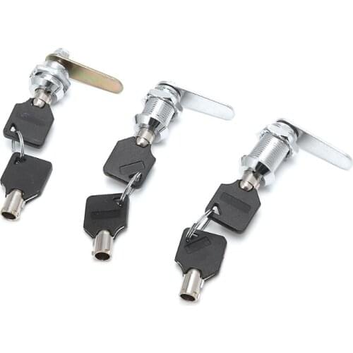 1Set Drawer Tubular Cam Lock For Door Mailbox Cabinet Cupboard w/2 Keys 16-30mm