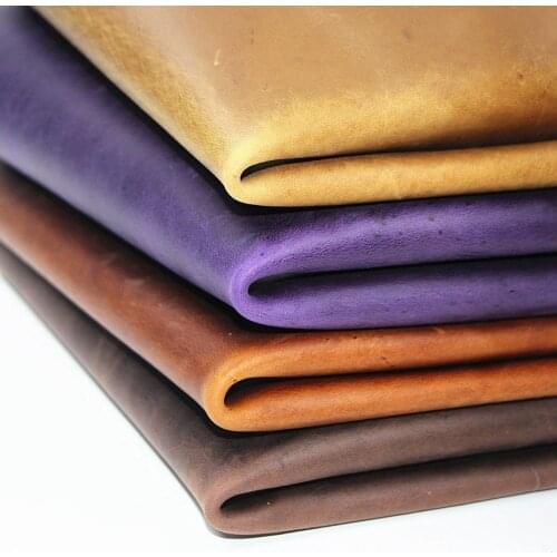 2.0mm Deep Brown Genuine Leather New crazy horse leather cow skin first layer material leather craft DIY