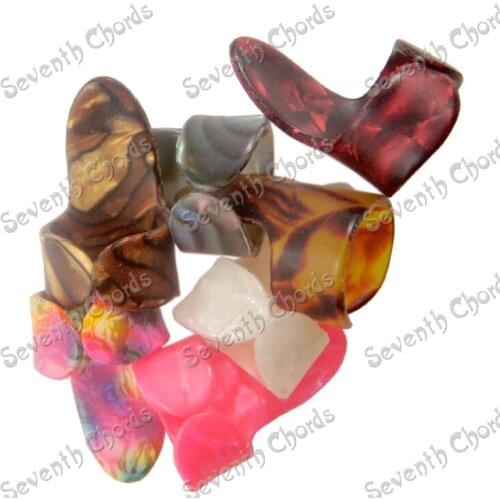 20 Pcs mix color Celluloid finger pick Guitar Picks Plectrums SZ-20