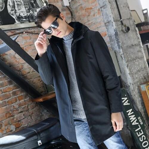 2019 New Fashion Style Winter Jacket Men Parka Real Fur Coat Autumn And Winter Coat Rex Rabbit Fur Parka Coat