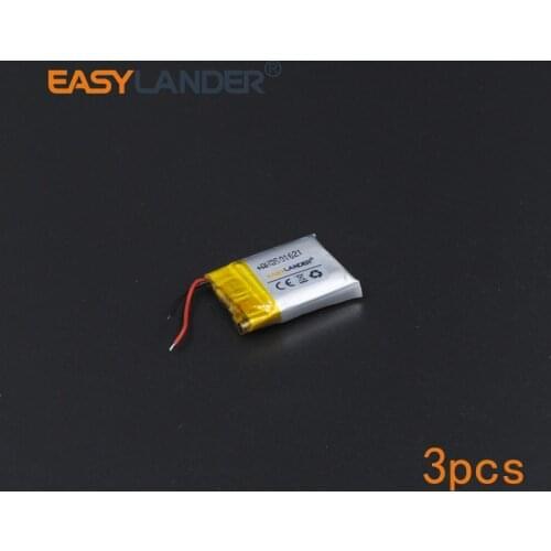 3pcs/Lot 3.7V 140mAh 501621 Rechargeable li Polymer Li-ion Battery For bluetooth headset mouse Bracelet Wrist Watch 051621