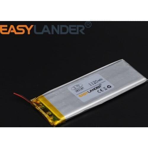 383187 3.7V 1120mAh Polymer Li-ion Battery For Mp3 Mp4 PAD DVD DIY E-book bluetooth Vedio Game toys Tablet PC mobile