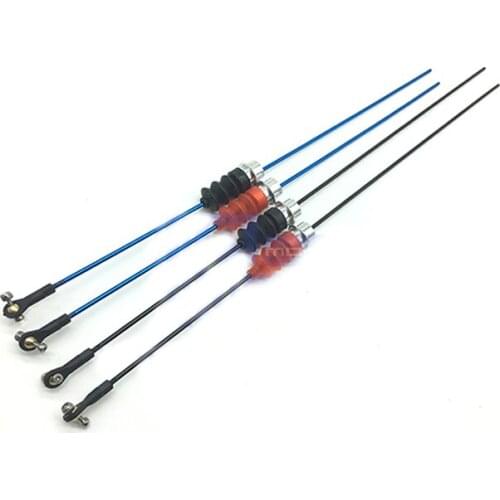 4Pcs Ball End Rod With Organ Sleeve Rubber Bellow Seals Servo Pull/Push Link Rods for RC Electric Boat Models MONO1