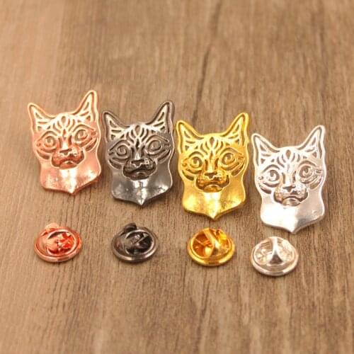 Mdogm 2019 Siamese Cat Animal Brooches And Pins Coat Suit Metal Small Father Collar Badges Gift For Female Male Men BT002
