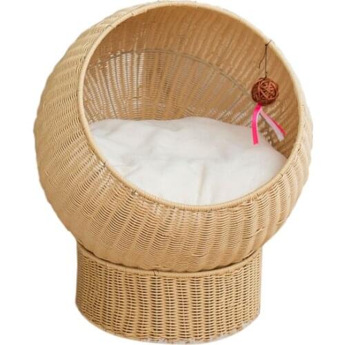 Four Seasons Large Cat Cage Villa Cat House Cat Delivery Room Rattan Like Cats Nest Cats Bed Pets Supplies