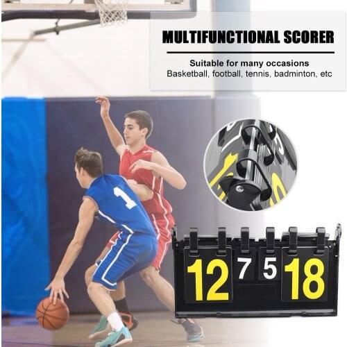 Digital Tabletop Sports Scoreboard Football Volleyball Basketball 4-Digit Score Board Table Tennis Equipment