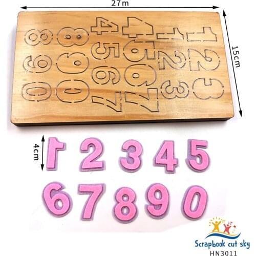 Numbers 0-9 HN3011 Muyu Wooden Mold Scrapbook Dies Suitable For Market General Machines