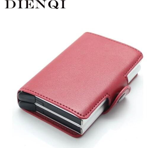 DIENQI Bank Credit Card Holder Women Mini Slim Rfid Wallet Business id Card Holder protectors creditcard passport cover ukraine