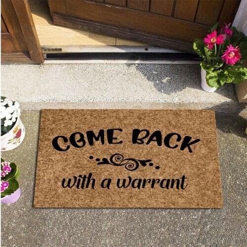 Welcome Home Entrance Doormat Hard-Wearing Kitchen Bathroom Carpet Printed Hallway Foot Pad Indoor Outdoor Non-Slip Mat