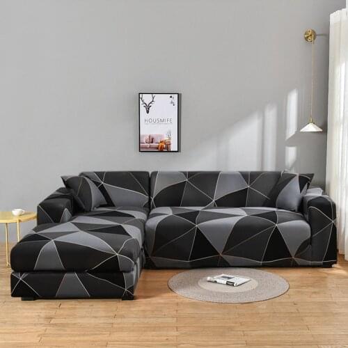 Elastic Sofa Cover for Living Room Non-slip Stretch Slipcover Sectional Couch Cover L Shape Corner Armchair Cover 1/2/3/4 Seater
