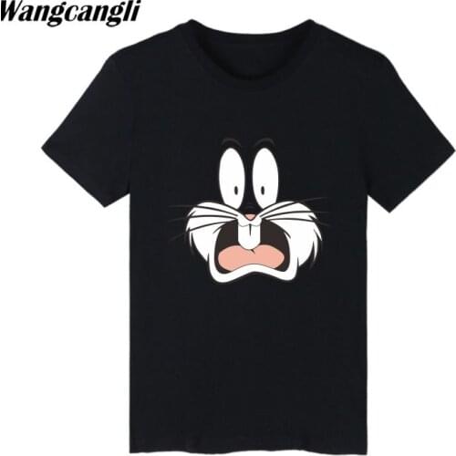 Anime Bugs Bunny printed t shirt men women summer short sleeve cotton tshirt t-shirt funny harakuju t shirts brand clothes