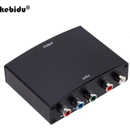 Kebidu 5 RCA YPbPr Video 1080P HD HDMI to RGB Component Converter R/L Audio Converter Adapter for TV PC with EU US Plug