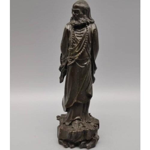 China copper Bodhidharma Buddha small crafts statue