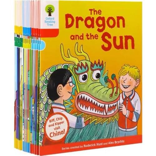 18 Books/Set Oxford Reading Tree China Stories English Picture Books Kids Early Education Reading Story Book Visit China Topic