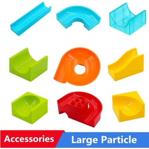 Large Particle Diy Building Block Tube Track Ball Slide Bulk Parts Accessories Compatible with Duploed Toys For Baby Gift