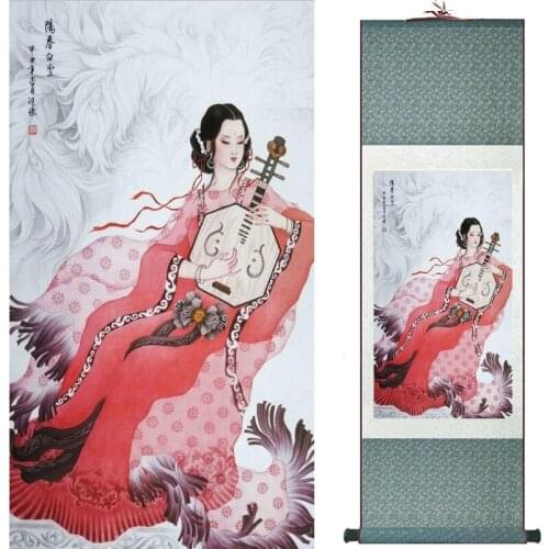 Pretty girl painting Chinese Art Painting Home Office Decoration Chinese painting art figure painting 20190816011