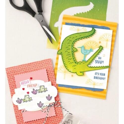 Crocodile Metal Cutting Dies And Stamps Stencils for DIY Scrapbook Album Photo Embossing Handmade Decorations Making