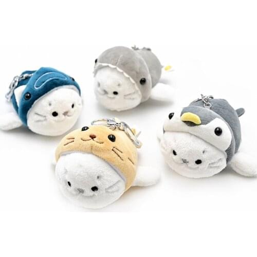 Cartoon Cute New Seal Plush Doll Keychain Pendant Toy Clip Doll Machine Doll Gifts for Girls Accessories Fashion Jewelry