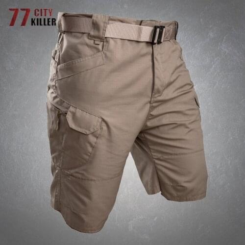 Summer Military Tactical Cargo Shorts Mens Outdoor Waterproof Multi-pocket Quick Dry Wear-Resistant Loose Army Short Pants Male