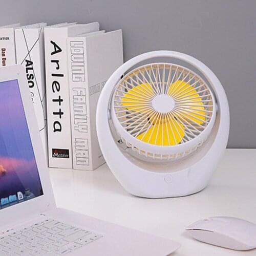 Table Fan Mini USB Strong Wind Rechargeable Desk Fans Wireless with 3 gear Wind Speed 180 Degree Rotata