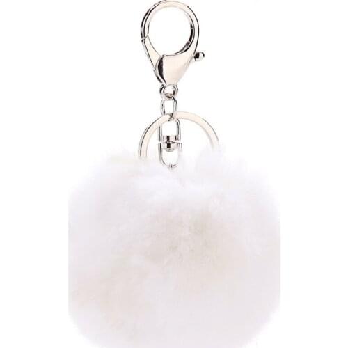 New 16colors Car Pendant Bag Phone Key Chain Pendant Rabbit Hair Ball Keychains Buckle Rabbit