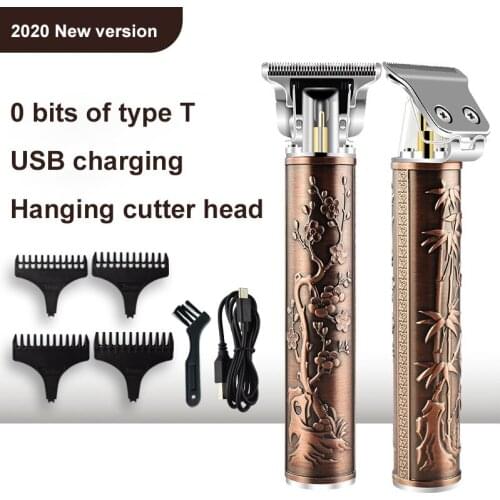 Portable Metal Electric Hair Clipper Set Professional T-type External Cordless Wireless Mens Hair Trimmers Cutting Machine